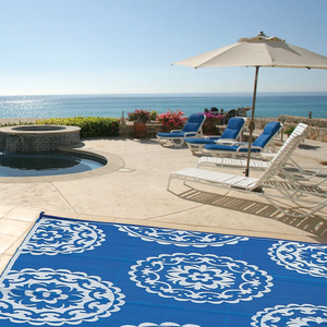 Ngoài trời Thảm cắm trại Thảm đảo ngược nhiệt đới nhựa rơm cắm trại Mat bên ngoài thảm lớn ngoài trời khu vực thảm - Product Image 1