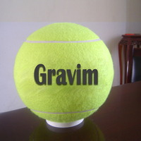 Ensemble de 3 balles de tennis pour chien surdimensionnées, rebondissantes, écologiques, gonflables à l'air, de 9,5'' (24 cm) de diamètre, de Gravim