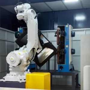 ABBロボットアーム6軸IRB2600研磨ロボット、研磨サンディング研削用ロボットアームサンダー付き