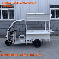 Chariot de Restauration Mobile Teppanyaki, Chariot à Snacks, Chariot à Gâteaux et Barbecue, Petite Voiture de Restauration Portable, Moteur Brushless 60V 1000W