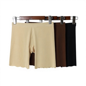 Pantaloncini di Sicurezza da Donna a Gamba Larga Anti-Esposizione a Vita Media-Alta, in Seta Ghiaccio Effetto <span class=keywords><strong>Nudo</strong></span>, Leggeri, Traspiranti e Antibatterici - Product Image 1