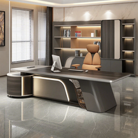 Bureau de direction, bureau du président, bureau du président du conseil d'administration, bureau de direction senior, bureau de direction exécutif, bureau de direction, bureau de direction moderne en bois, combinaison de chaises modulaires