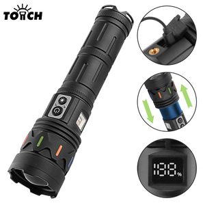 10000 Lumen Aluminum Alloy Rechargeable LED Flashlights P360 <strong>Bulb</strong> Emergency Zoom Tactical <strong>Torch</strong> for Camping Climb - Product Image 1