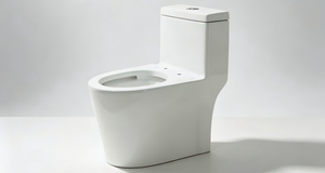 Inodoro de Cerámica de Una Pieza con Doble Descarga, S-trap, Montaje en Suelo, Diseño Minimalista, Taza Redonda, Cerámica Vitrificada, Sanitario para Baño - Product Image 2