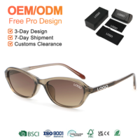 Gafas de Sol Retro Ovaladas Personalizadas de PC+CP, Unisex, Lentes UV400, Gafas de Moda Vintage Color Té para Hombres y Mujeres, para Conducir al Aire Libre, Venta al Por Mayor