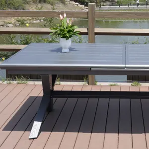 Venda imperdível mesa de elevação automática com tira de alumínio, mesas e cadeiras dobráveis para uso ao ar livre, mesa de jantar ao ar livre