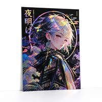 Affiches personnalisées en relief 3D avec vernis UV, impression numérique holographique, pour anime, manga, films, cadeaux, merchandising