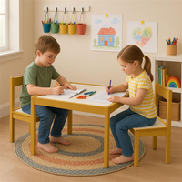 Table d'activités en bois massif Table de jeu et chaises en bois pour enfants pour salle de jeux