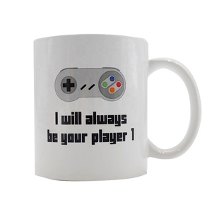QCup de cerámica blanca, tazas de café lisas promocionales de alta calidad, se puede personalizar cualquier color Pantone o multicolor. Para 1 usuario - Product Image 1