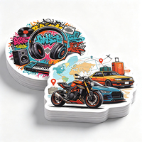 Autocollants Street Culture en PVC blanc pour voiture, moto, musique, graffiti, voyage, graphiques brillants, mats, imperméables, résistants à l'usure