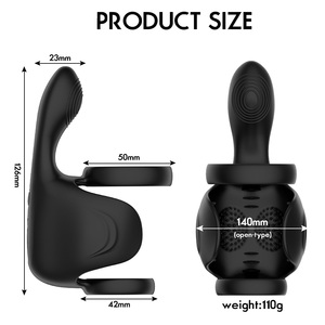 Vibrador de Masaje de Próstata de Silicona con Alimentación USB, Resistente al Agua, con Anillo Retardante, Juguetes Sexuales para Hombres - Product Image 2