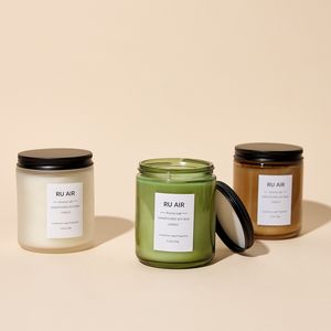 חדש למכירה חם ענבר ירוק מט לבן צנצנות פנר יוקרתי לבן צנצנות ריק 8 כלי הנר - Product Image 4