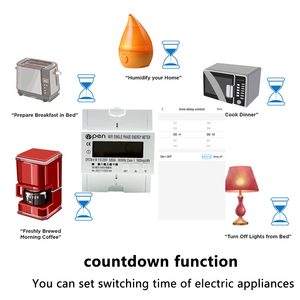 OEM Tuya 5(60) Một Thanh Ray Din Một Pha 110V 230V Trên Và Dưới Điện Áp Bảo Vệ Hiện Tại RS485 WIFI Đồng Hồ Đo Năng Lượng Thông Minh - Product Image 4