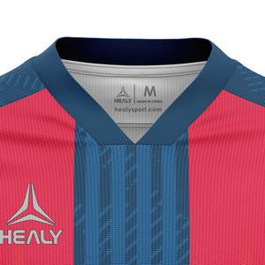 Maillot de football rétro à rayures verticales vibrantes avec maillot de football vintage sportif de haute qualité hommes chemises de sport haut d'entraînement - Product Image 3