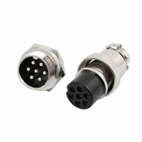 Conector hembra redondo de 7 pines, enchufe macho, Conector recto de aviación, conector Circular de aviación de 1/2 ", 1/2"