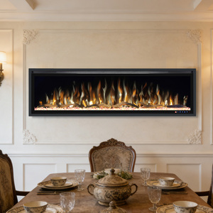 Cheminée électrique <span class=keywords><strong>d</strong></span>écorative à flamme artificielle avec réglage <span class=keywords><strong>de</strong></span> température à distance, 6 couleurs, pour salle à manger - Product Image 1