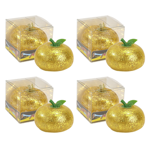 Juguete Antiestrés de Malta con Forma de Manzana Dorada con Purpurina, de Compresión Lenta - Product Image 2