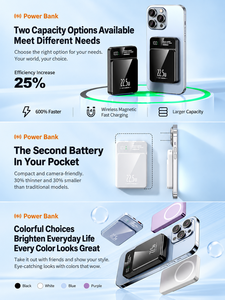 ราคาโรงงาน HYTO พาวเวอร์แบงค์แม่เหล็กขนาดเล็ก 10000mah 5000mah แบบพกพา ชาร์จเร็วไร้สาย 22.5W สำหรับ <span class=keywords><strong>iPhone</strong></span> และ Android - Product Image 4