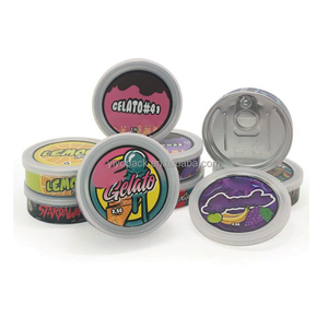 กระป๋องดีบุกทรงกลมขนาดเล็กกระป๋องเปล่าพร้อมสติ๊กเกอร์กระป๋อง - Product Image 1