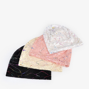 Chapeau de voyage fin en dentelle pour femme, double couche, ajouré, respirant, anti-UV, réglable, pour femmes enceintes, collection printemps-été - Product Image 3