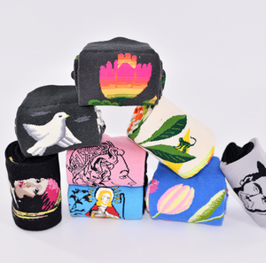 批发时尚定制礼品盒提花袜子动物碎花棉袜男袜 - Product Image 3