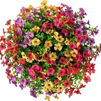 Bunga Buket Violet Buatan yang Laris Manis untuk Dekorasi Dalam & Luar Ruangan, Pot Gantung, Taman, Beranda, Kotak Jendela, Pernikahan, dan Rumah Pedesaan