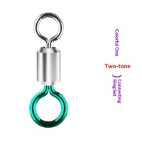 Konektor Putar Ganda Dua Warna Bahan Stainless Steel Ukuran Besar Kecil Bentuk Angka Delapan Pengait Putar Aksesoris Pancing Grosir
