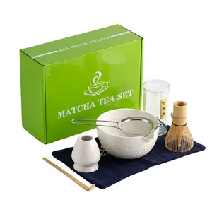 Çay aracı seti Matcha kase Chasen töreni japon doğal stok sıcak satış Matcha aksesuar seti YEŞİL ÇAY