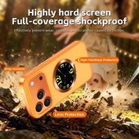 Étui de luxe pour smartphone iPhone 18 17 Pro Max avec support magnétique, coque de protection multifonctionnelle ronde pour écran tactile