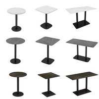 Ensemble table et chaises en métal moderne pour restaurant, café, restauration rapide - Meubles commerciaux robustes et durables