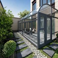 Auvent de terrasse manuel en aluminium et polycarbonate pour extérieur, matériau robuste, résistant aux UV, protection contre la pluie pour balcon