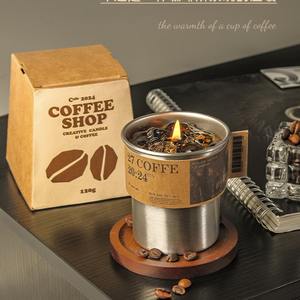 เทียนหอมอโรมาเธอราพี กลิ่นกาแฟออร์แกนิค 100% สร้างสรรค์ หรูหรา เป็นมิตรกับสิ่งแวดล้อม สำหรับตกแต่งบ้าน กลิ่นหอมสดชื่น สำหรับเทศกาลอีสเตอร์และรอมฎอน - Product Image 5