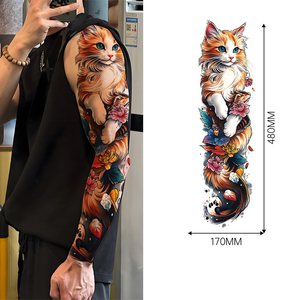 BX origine femminile tatuaggio corpo temporaneo grande lungo GQB01 a 100 Tjatse Gang teschio drago Phoenix corna sataniche diavolo carta bianca - Product Image 1