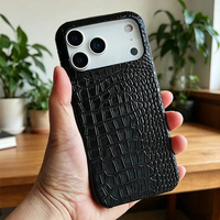 Étui de téléphone portable personnalisé à motif crocodile de l'Himalaya, dissipation de chaleur, adapté à l'iPhone, étui de téléphone portable semi-enveloppant