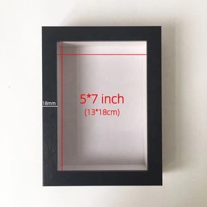 5x7 6x8 8X10 Vitrine avec cadre intérieur <span class=keywords><strong>Fleur</strong></span> sèche en bois Cadre photo 3D avec cadre en verre Shadow Box - Product Image 3