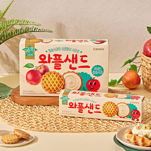 Đồ ăn nhẹ Hàn Quốc Klean <span class=keywords><strong>Apple</strong></span> hương vị bánh quy nhồi Bánh quế trẻ em giải trí đồ ăn nhẹ Cookie 87g - Product Image 2