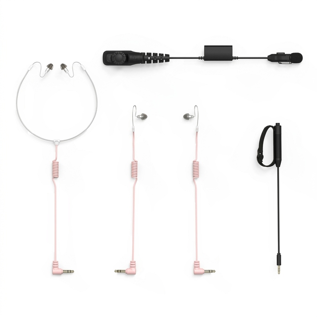 CE FCC Universal Multi-Pin Security Earpiece Emergency Rescue Duplex Communication Concealed Headset With Quick Release PTT