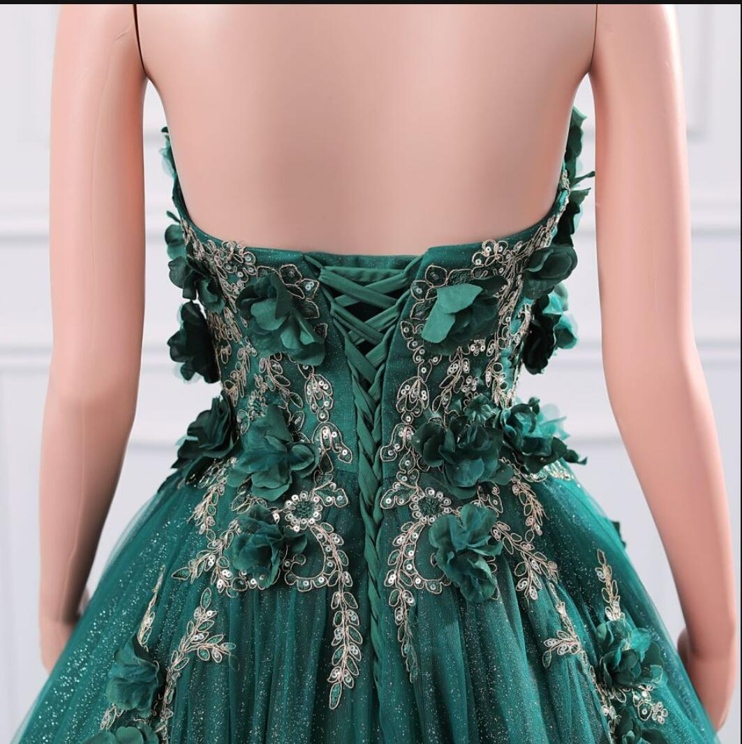 Shop Our 2024 Green Lace Flower Bridal Wedding Dress Collection