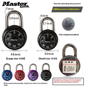 <span class=keywords><strong>Cadenas</strong></span> à <span class=keywords><strong>combinaison</strong></span> rotative en acier American <span class=keywords><strong>Master</strong></span> Lock, étanche IP65, finition polie, petit <span class=keywords><strong>cadenas</strong></span> pour casier de gym, dortoir d'étudiant - Product Image 4