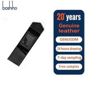 Boshiho Genuine Cowhide Leather Credit <b>Card</b> <b>Holder</b> for Men-Multi-Function RFID Blocking Vintage Zipper Closure - Product Image 1
