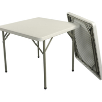 Benjia New 2024 Square 4pcs Table à dessert Socle en fer Table pliante carrée en plastique de mariage