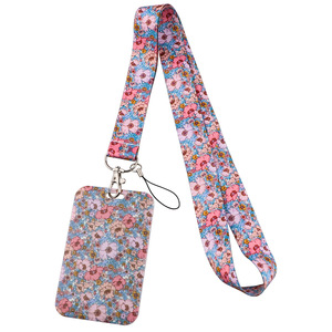 Cordón con Estampado Floral y Porta Tarjetas para Estudiantes, Accesorio para Teléfono, Correa para el Cuello, Set de Porta Credenciales - Product Image 4