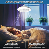 Ventilador de Techo LED Moderno de 360° con Control Remoto, Perfil Bajo con Luz, Ventiladores de Techo LED Inteligentes para Dormitorio E27
