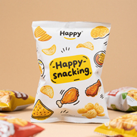 Emballage de snack à gousset latéral personnalisé Sacs en plastique aluminium pour aliments secs frites croustillantes chips avec joint arrière quantité minimale de commande 100 pièces