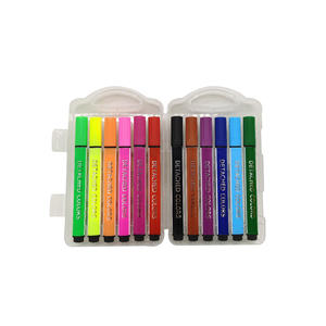 Ensemble de stylos à aquarelle triangulaires en plastique pour enfants, marqueurs de peinture personnalisés pour étudiants et bureau - Product Image 1