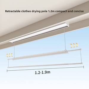 Sèche-linge électrique intelligent direct d'usine avec support de corde à linge et étendoir à télécommande à levage mural automatique - Product Image 2