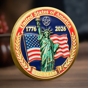 Moneda Conmemorativa del 250 Aniversario de la Estatua de la Libertad, Moneda Patriótica Coleccionable Estadounidense, Lista para Enviar y Grabable - Product Image 3