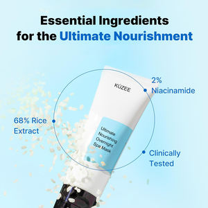 Mascarilla Facial Nocturna de Arroz con Niacinamida <span class=keywords><strong>para</strong></span> el Cuidado de <span class=keywords><strong>la</strong></span> <span class=keywords><strong>Piel</strong></span>, Iluminadora, Hidratante, Nutritiva - Product Image 2