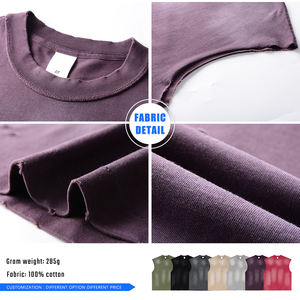 Camiseta sin Mangas Extra Grande de Alta Calidad Personalizada, 100% Algodón Lavado y Cortado, Estilo Vintage para Hombre - Product Image 6