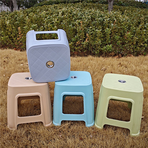 <b>Plastic</b> Square <b>Stool</b> 24.5cm Multi-Purpose Child Bathroom <b>Stool</b> Non Slip Thickened Minimalist Design PP Material - Product Image 2